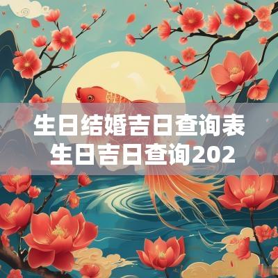 生日结婚吉日查询表 生日吉日查询2025