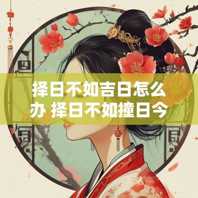 择日不如吉日怎么办 择日不如撞日今日便是吉日