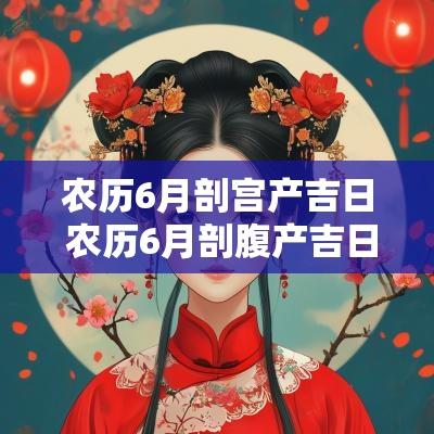 农历6月剖宫产吉日 农历6月剖腹产吉日