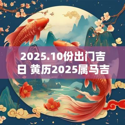 2025.10份出门吉日 黄历2025属马吉日查询