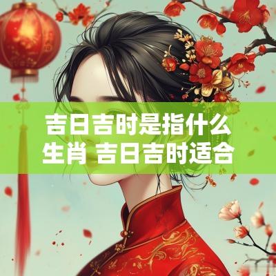 吉日吉时是指什么生肖 吉日吉时适合所有生肖吗