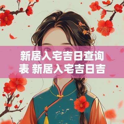 新居入宅吉日查询表 新居入宅吉日吉时