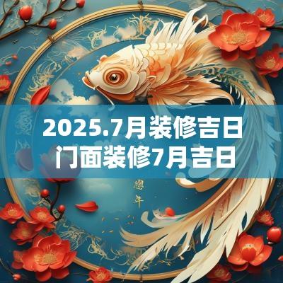 2025.7月装修吉日 门面装修7月吉日