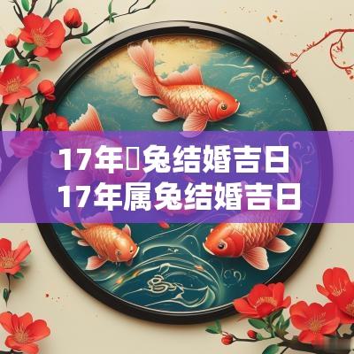 17年龍兔结婚吉日 17年属兔结婚吉日