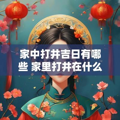 家中打井吉日有哪些 家里打井在什么方位最好