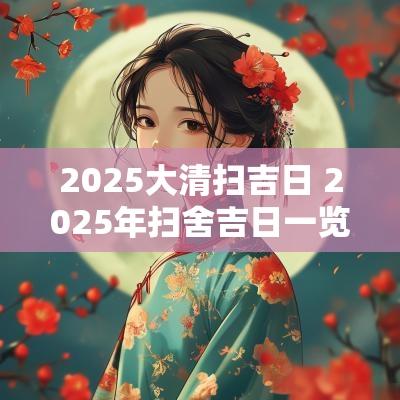 2025大清扫吉日 2025年扫舍吉日一览表