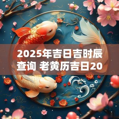2025年吉日吉时辰查询 老黄历吉日2025年查询