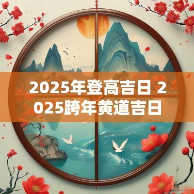 2025年登高吉日 2025跨年黄道吉日