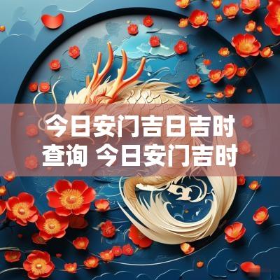 今日安门吉日吉时查询 今日安门吉时查询
