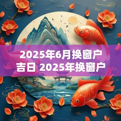 2025年6月换窗户吉日 2025年换窗户黄道吉日 2025年6月换窗户吉日 2025年换窗户黄道吉日