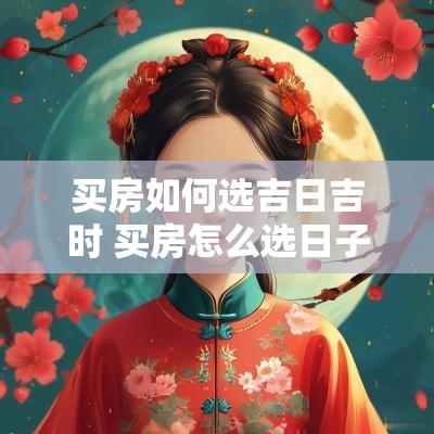 买房如何选吉日吉时 买房怎么选日子最合适