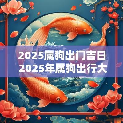 2025属狗出门吉日 2025年属狗出行大吉日