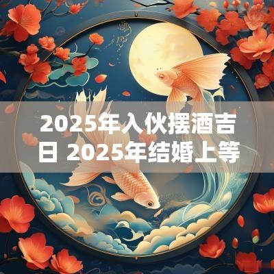 2025年入伙摆酒吉日 2025年结婚上等吉日