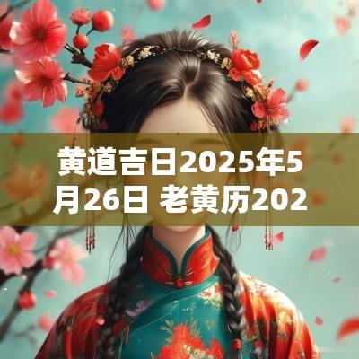 黄道吉日2025年5月26日 老黄历2025年5月31日黄道吉日查询