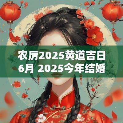 农厉2025黄道吉日6月 2025今年结婚黄道吉日