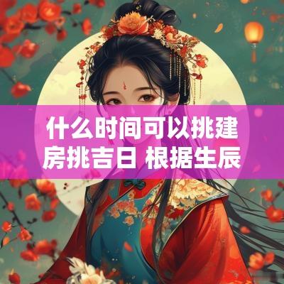 什么时间可以挑建房挑吉日 根据生辰八字选择建房吉日