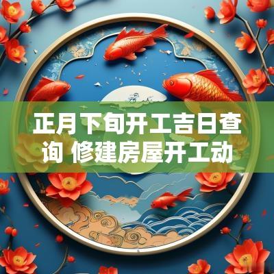 正月下旬开工吉日查询 修建房屋开工动土吉日