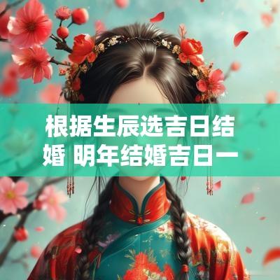 根据生辰选吉日结婚 明年结婚吉日一览表