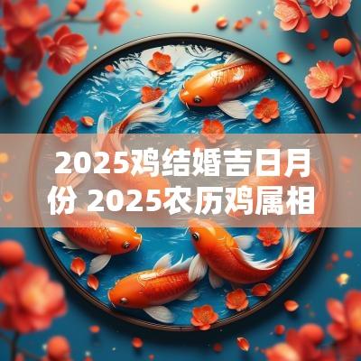 2025鸡结婚吉日月份 2025农历鸡属相几月结婚好