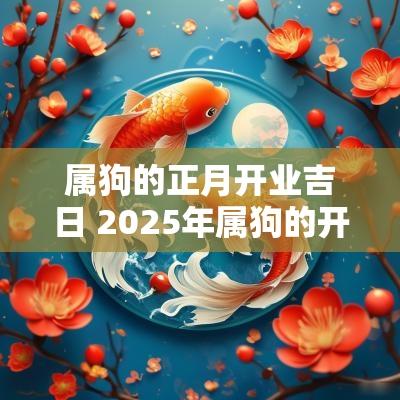 属狗的正月开业吉日 2025年属狗的开业吉日