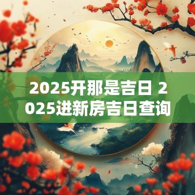 2025开那是吉日 2025进新房吉日查询