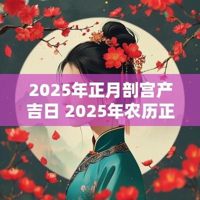 2025年正月剖宫产吉日 2025年农历正月剖腹产吉日