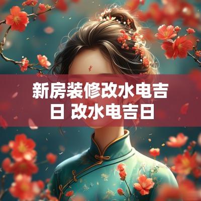 新房装修改水电吉日 改水电吉日