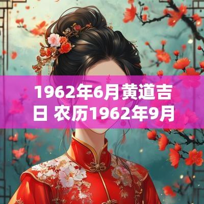 1962年6月黄道吉日 农历1962年9月黄道吉日