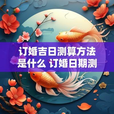 订婚吉日测算方法是什么 订婚日期测算