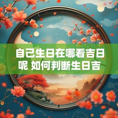 自己生日在哪看吉日呢 如何判断生日吉日