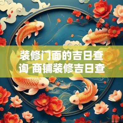 装修门面的吉日查询 商铺装修吉日查询大全表