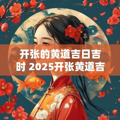 开张的黄道吉日吉时 2025开张黄道吉日吉时