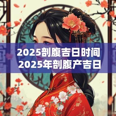 2025剖腹吉日时间 2025年剖腹产吉日一览表
