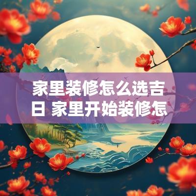 家里装修怎么选吉日 家里开始装修怎么挑吉日
