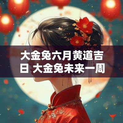 大金兔六月黄道吉日 大金兔未来一周的喜事