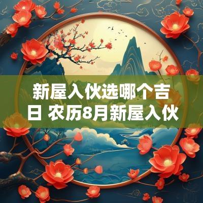新屋入伙选哪个吉日 农历8月新屋入伙吉日