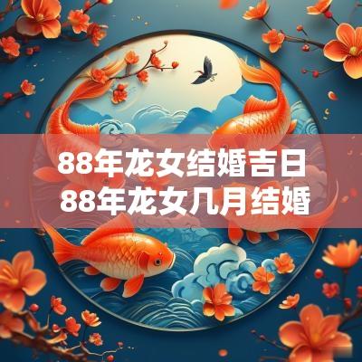 88年龙女结婚吉日 88年龙女几月结婚好