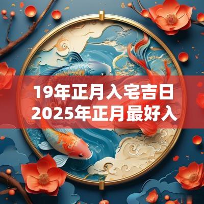 19年正月入宅吉日 2025年正月最好入宅吉日是哪天