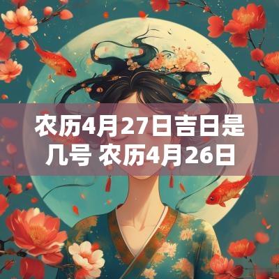 农历4月27日吉日是几号 农历4月26日黄道吉日几点吉利