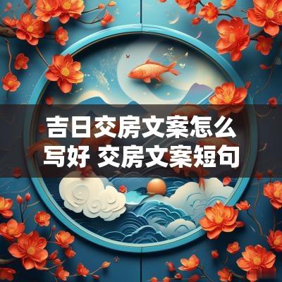 吉日交房文案怎么写好 交房文案短句干净简短