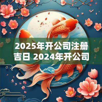 2025年开公司注册吉日 2025年开公司注册流程及费用