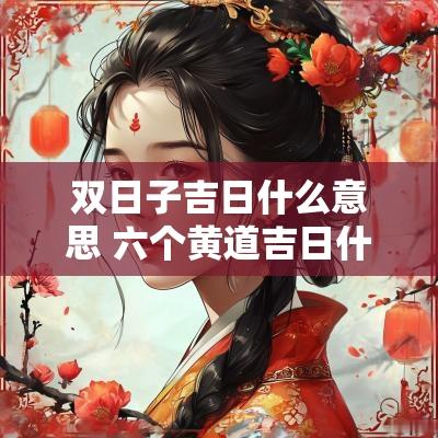 双日子吉日什么意思 六个黄道吉日什么意思