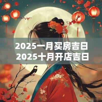 2025一月买房吉日 2025十月开店吉日