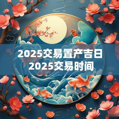 2025交易置产吉日 2025交易时间