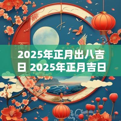 2025年正月出八吉日 2025年正月吉日吉时大全表