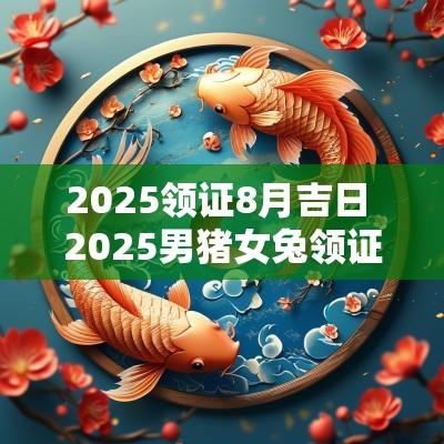 2025领证8月吉日 2025男猪女兔领证吉日