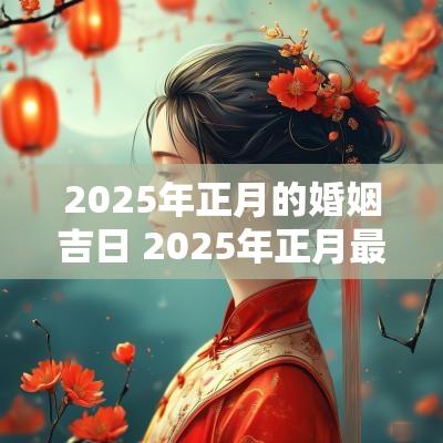 2025年正月的婚姻吉日 2025年正月最旺的结婚吉日