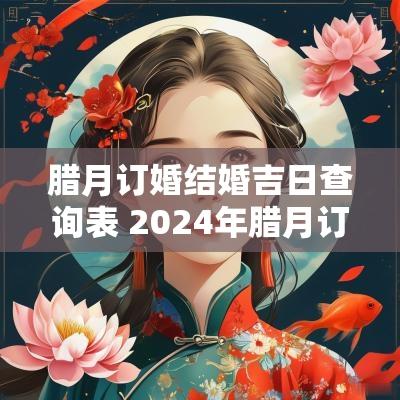 腊月订婚结婚吉日查询表 2025年腊月订婚吉日一览表