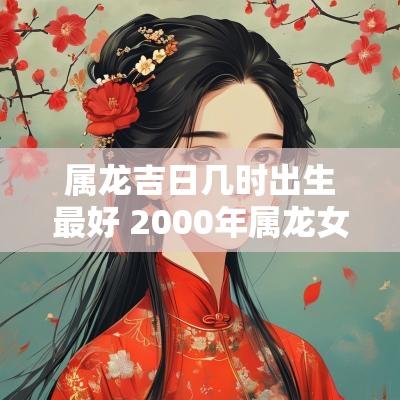 属龙吉日几时出生最好 2000年属龙女孩几月几时出生好