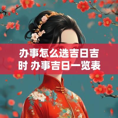 办事怎么选吉日吉时 办事吉日一览表2025